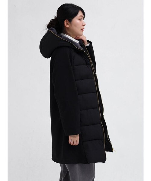 フェイクファーフードロングコート｜メドックの通販｜&mall（アンド