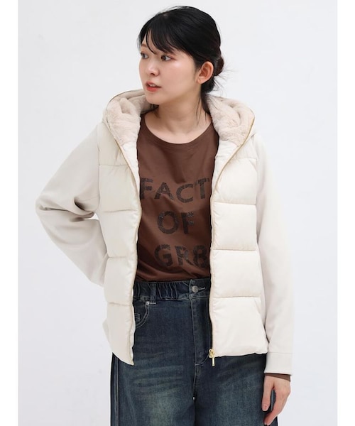 フェイクファーフードショートブルゾン｜メドックの通販｜&mall