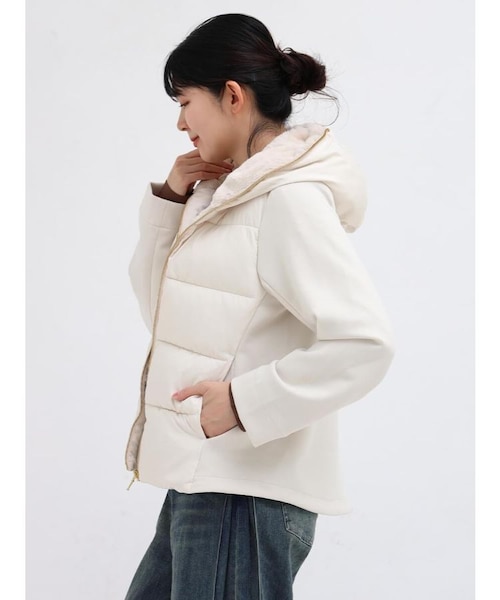 フェイクファーフードショートブルゾン｜メドックの通販｜&mall