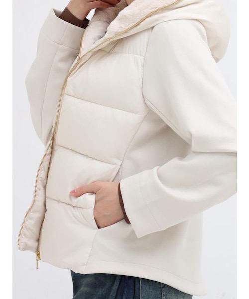 フェイクファーフードショートブルゾン｜メドックの通販｜&mall