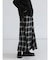 オンブレチェックフレアスカート