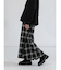 オンブレチェックフレアスカート