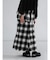 オンブレチェックフレアスカート