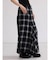 オンブレチェックフレアスカート