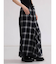 オンブレチェックフレアスカート