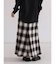 オンブレチェックフレアスカート