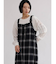 オンブレチェック×シアーレイヤードジャンパースカート