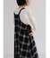 オンブレチェック×シアーレイヤードジャンパースカート