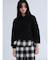 オンブレチェックロンTレイヤードニットトップス