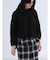 オンブレチェックロンTレイヤードニットトップス