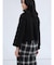 オンブレチェックロンTレイヤードニットトップス