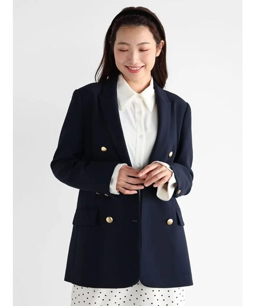 ゴールドボタンダブルブレストジャケット｜メドックの通販｜&mall