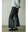 バックボタンタイダイ柄デニムパンツ