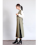 配色Aラインジレワンピ
