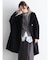 ノーカラーロングコート