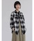 シアーレイヤードリバーシブルチェックシャツ