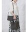ミニポーチ付き編み込みスクエアミニトート(gray・black)