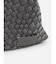 ミニポーチ付き編み込みスクエアミニトート(gray・black)