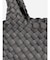 ミニポーチ付き編み込みスクエアミニトート(gray・black)