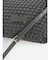 ミニポーチ付き編み込みスクエアミニトート(gray・black)