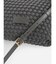 ミニポーチ付き編み込みスクエアミニトート(gray・black)
