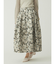 フラワージャガードフレアスカート