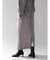 BI-COLOR BONDING SKIRT(GRAY,BLACK)