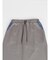 BI-COLOR BONDING SKIRT(GRAY,BLACK)