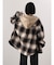 フード付きオンブレチェックシャツジャケット
