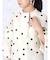 ドット柄ボリュームスリーブブラウス