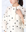 ドット柄ボリュームスリーブブラウス