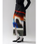 MULTICOLOR DESIGN PLEAT TIGHT SKIRT