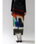 MULTICOLOR DESIGN PLEAT TIGHT SKIRT