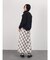 バイアスチェックワンピースレイヤードスウェット