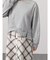 バイアスチェックワンピースレイヤードスウェット