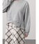 バイアスチェックワンピースレイヤードスウェット