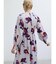 フラワーペイントフレアワンピース