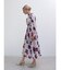 フラワーペイントフレアワンピース
