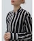 シアーストライプクロップドシャツ
