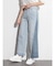 サイドブリーチラインデニムワイドパンツ