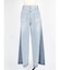 サイドブリーチラインデニムワイドパンツ