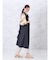 テクニカルデニムアシメフリルジレワンピ