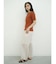 Wide rib short sleeve knit pullover