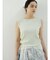 Wide rib sleeveless knit pullover