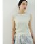 Wide rib sleeveless knit pullover