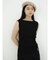 Wide rib sleeveless knit pullover