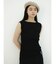 Wide rib sleeveless knit pullover