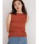 Wide rib sleeveless knit pullover