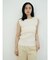 Wide rib sleeveless knit pullover