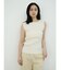 Wide rib sleeveless knit pullover
